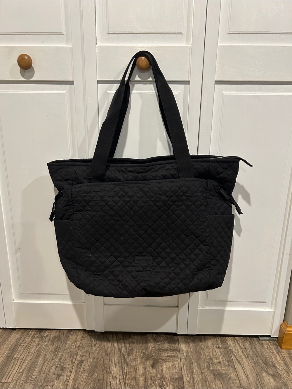 Bagsmart Quilted Black Tote Bag